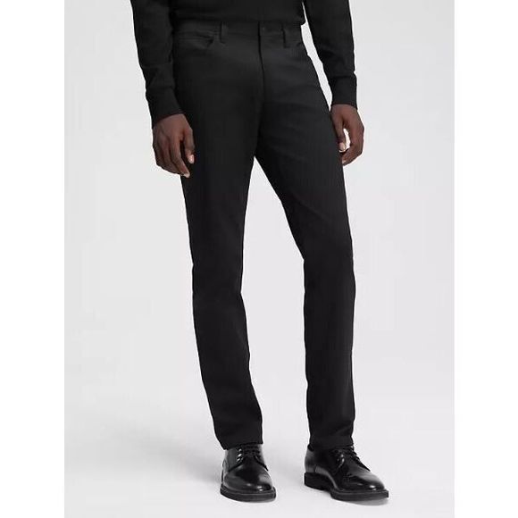 Calvin Klein Men Sz 32x30 Black CK Move 365 Slim-Fit Performance Dress Pants - Picture 11 of 12